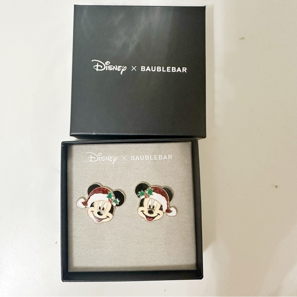Disney x Baublebar Mickey Mouse Disney Santa Earrings - Picture 5 of 7
